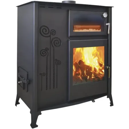 Cuisinière Mixte Bois et Granulés avec Four – Chauffage et Cuisson Écologique – 12 kW, Haute Performance