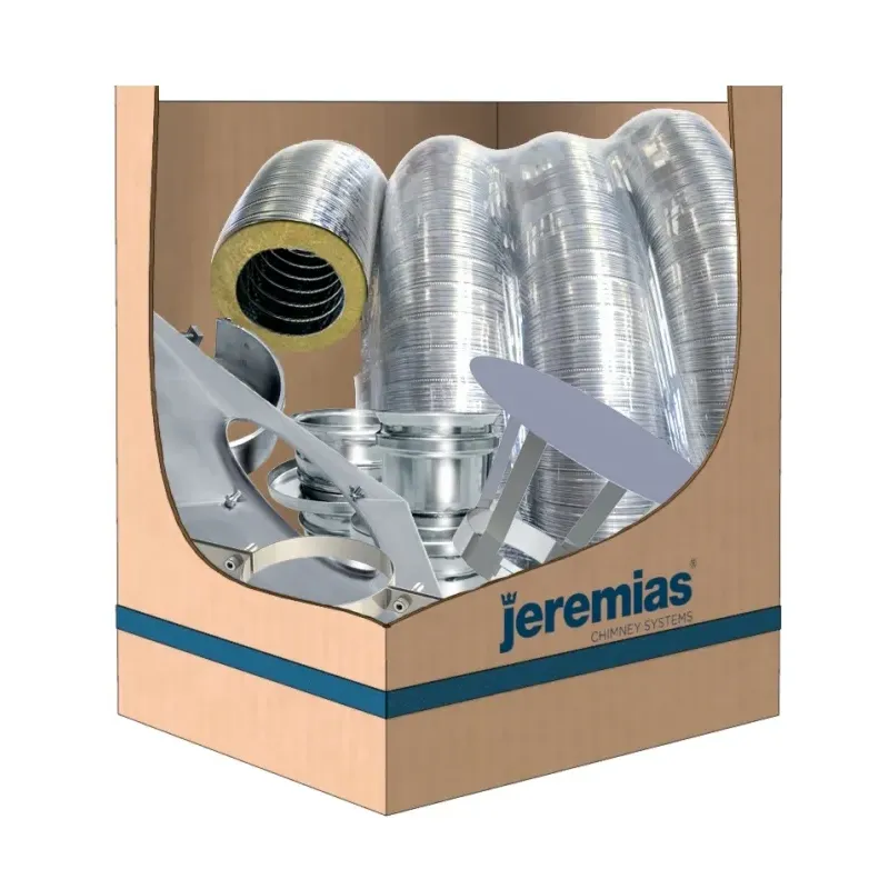 Kit tubage flexible isolé 8m | Ø80-100-150 mm conduit inox cheminée