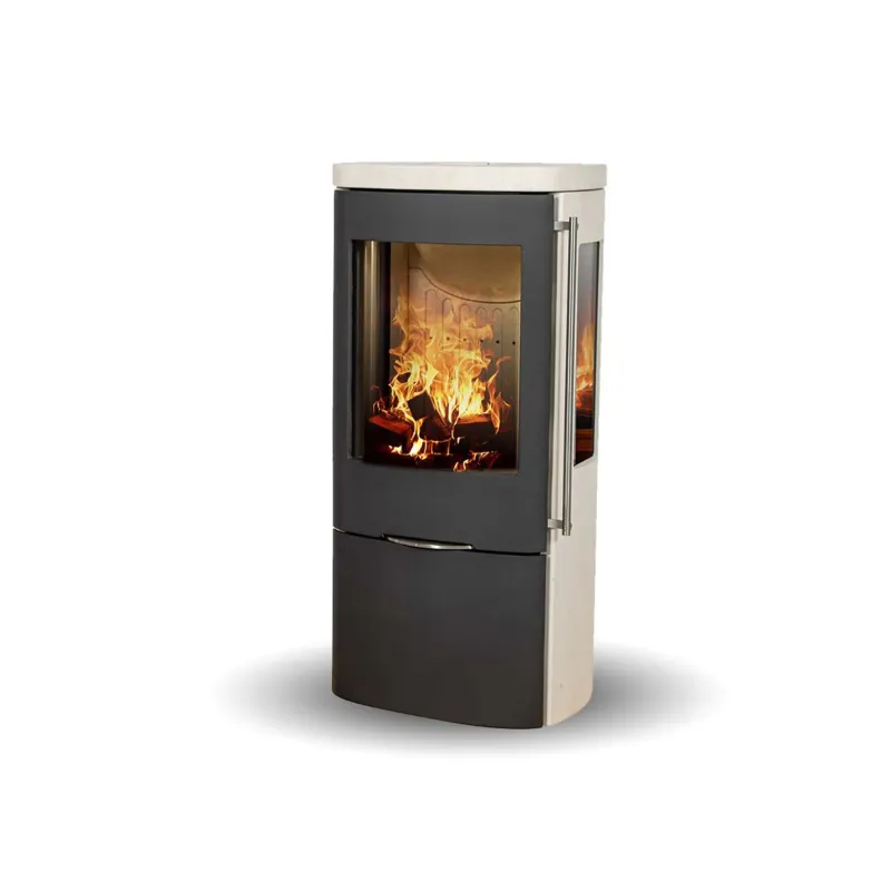 Jydepejsen Senza Zandsteen houtkachel met zijramen