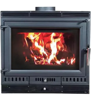 EIDER BIOMASA Aurora Eco Iron 70 – Insert de bois ventilé 13,43 kW en fonte