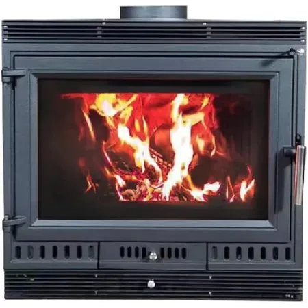EIDER BIOMASA Aurora Eco Iron 70 – Insert de bois ventilé 13,43 kW en fonte