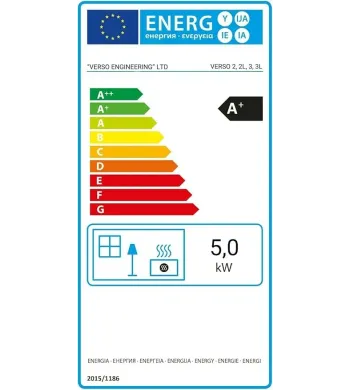 Kleine houtkachel EEK A+ Verso 3L 5 kW | Compact & efficiënt