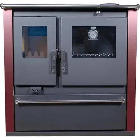 Poêle de cuisine à bois EEK A+ Verso CS Plus 7,7 kW Bordo | Écologique & performant