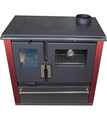 Poêle de cuisine à bois EEK A+ Verso CS Plus 7,7 kW Bordo | Écologique & performant