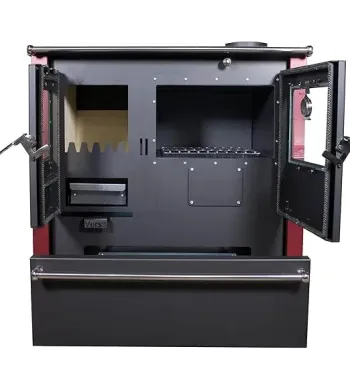 Poêle de cuisine à bois EEK A+ Verso CS Plus 7,7 kW Bordo | Écologique & performant