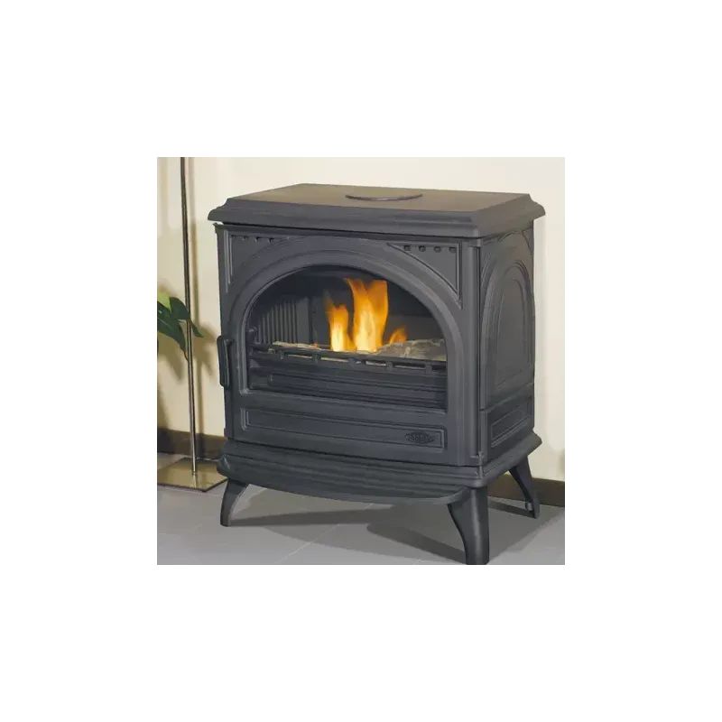 Poêle à bois GODIN SECLIN - 9 kW, fonte rustique, décor travaillé